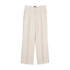 Linen Basket Weave Straight Leg Pants