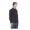 Black Slim-Fit Shirt with Italian Collar