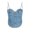 Blue Denim Bustier Top