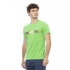 Green Cotton T-Shirt with Front Print