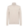 Cashmere Turtleneck Sweater with Ribbed Embroidery