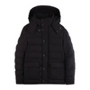 Black Down Jacket with Removable Hood