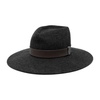 Charcoal Grey Fedora Hat with Leather Band