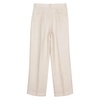 Linen Basket Weave Straight Leg Pants