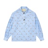 Blue Bee Print Shirt Blouse