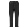 Black Cotton Womans Jeans with Pockets