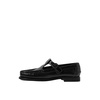 Black Crinkled Glossy Loafers