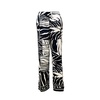 Zebra Print Silk Straight Pants