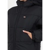 Black Oversized Hooded Coat with Zipper