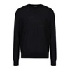 Black Wool Logo Sweater