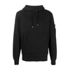 Black Oblo Logo-Patch Hoodie