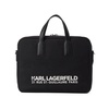 Black Briefcase with Logo Embossing