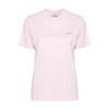 Pink Jersey Crew Neck Logo Top