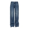 High-waisted straight leg jeans