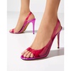 Pink Transparent Stiletto Sandals