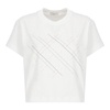 White Cotton T-shirt with Round Neck