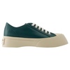 lace up sneakers -  - leather - green