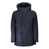 Blue Hooded Jacket with Logo