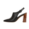 Leather Slingback Mule with Pointed Toe