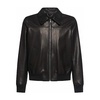 Leather Jacket with Classic Collar