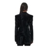 Black Velvet Blazer with Peak Lapels