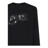 Black Cotton Sweatshirt with Front Print