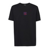 Black T-shirt With Front Logo Embroidery In Organic Cotton Man