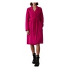 Fuchsia Wool Blend Wrap Coat