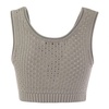 Elisabetta Franchi Cotton Mesh Top With Rhinestones