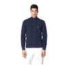 Navy Blue Full Zip Cotton Sweater