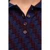 Bicolor Cotton Polo Jacquard Jersey