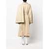 Beige Cotton Trench Coat with Oversize Fit