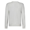 Ribbed crewneck white sweater made in Italy