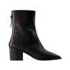 Black Leather Ankle Boots