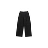 Black Wool Straight Cut Pants