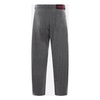 Grey Loose-Fit Denim Trousers with Multicolored Striped Front Inserts