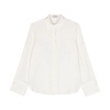 Cream White Pointed Collar Shirt