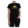 Black Cotton Logo Print T-Shirt