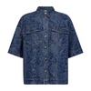 Denim Shirt with Wide Sleeves and Chest Pockets