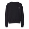 Black Crewneck Sweatshirt with Embroidered Logo