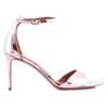 Pink Mirror Leather Pointy Toe Sandals