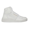 White Perforated Sneakers with Worn-Out Effect