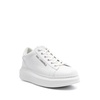 White Leather Sneakers with Logo Details