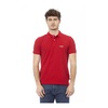 Red Polo Shirt with Front Embroidery