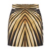 Golden Silk Mini Skirt Ray Of Gold Print