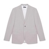 Grey Plain Button Blazer Spring/Summer