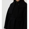 Black Wool Cocoon Coat