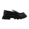 ALEXANDER MCQUEEN Sophisticated and Edgy Brushed Leather Loafers for Women