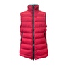 Red Sleeveless Gilet with High Collar