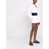 White Logo Waistband Slim Fit Shorts